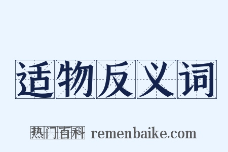 适物反义词是什么意思的图片